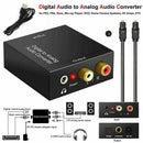 Optical Coaxial Toslink Digital to Analog Audio Converter Adapter RCA 3.5mmS Hn