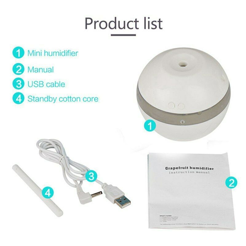 Mini Bedroom Humidifier,Ultrasonic Cool Mist Desk Diffuser,Portable USB Hum X1S7