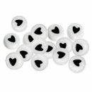 50Pcs Useful Acrylic Heart Love Coin Round Flat Spacer Beads 7mm S3C8 O6L0 Y3A1