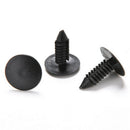 100 pcs 6mm Dia Door Trim Panel Black Plastic Rivet Clip Fastener For Vehical ON