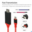 USB-C Type C to HDMI Cable AV TV Adapter USB 3.1 Plug And Play 4K HD Video Nw