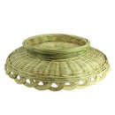 Handmade Bamboo Braided Candy Dish Vegetable Bamboo Green Drain Basket Brea S1H4