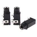 3pcs/lot 6.35mm Jack stereo female socket connector audio adapter 4pin UK _B Hn