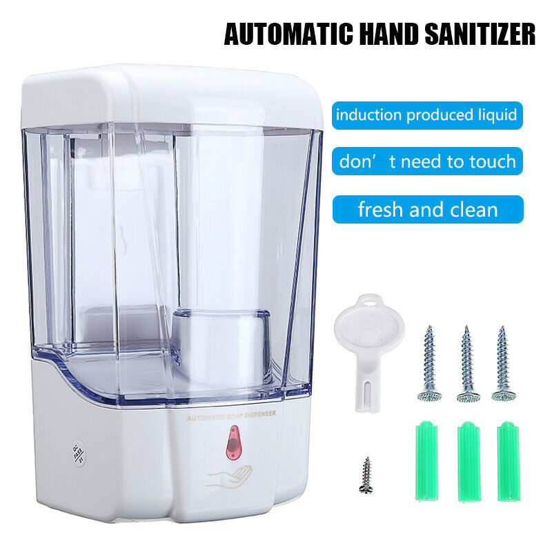 700ML Wall-Mounted Automatic Touchless IR Public Hand Soap Shampoo Dispenser
