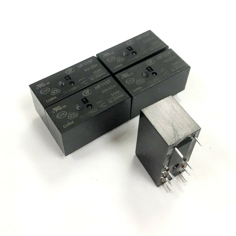 5 Pcs HF115F 12V-2C Mini Power Relay Relais PCB Type Modul Leistungsrelais