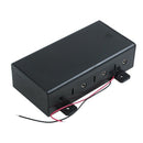 Wire Leaded Battery Holder Case Box with Cover for 4 x D Size Batteries