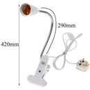 E27 25W Heat Lamp Reptile Halogen Light Spot Lamp+Clip Lamp Holder