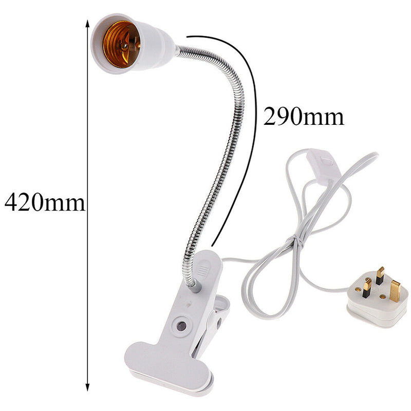 E27 25W Heat Lamp Reptile Halogen Light Spot Lamp+Clip Lamp Holder