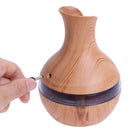 Ultrasonic Mini Wooden Aromatherapy Humidifier 7Color LED Light Diffuser/1