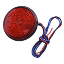 LED Red Motorcycle Round Reflector Tail Brake Turn Signal Light Lamp Bulbs Kit
