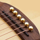 6 Pcs Acoustic Guitar String Bridge Pins Solid Copper Brass Endpin Replacement
