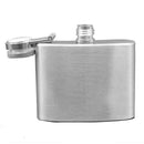 2oz Mini Flagon Outdoor Drinkware Portable Stainless Steel White Hip Flask