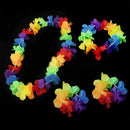 4Pcs/set Hawaiian Flower Necklace Leis Headband Garland-Beach Hula Fancy Dress
