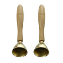 2 pieces mini Golden Bell musical toys for children with a wooden handle F2R4