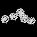 10Pcs Rhinestone Flower Sewing Buttons Wedding Party Decor DIY Craft 22mm