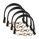 4Pieces Women Girls Bag PU Leather Short Bag Strap Replacement Purse Handle