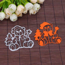 Gift Bear Cutting Dies Stencils Scrapbook Embossing DIY Craft Album Card