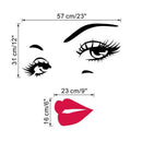1Pcs Sexy Eyelashes Red Lips Wall Stickers Living Room Bedroom Decoration De Nw