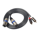 Dual RCA to Dual XLR Stereo for Audio Interconnect Cable Patch Cable Cords - 5
