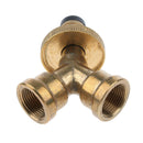 2pcs Propane Y Splitter Adater ,Cylinder Bottle Solid Brass T Adapter Connector
