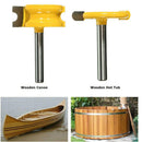 2 StK 1/4 Zoll Schaft Durchmesser Floete Und Bead Fraeser Set Holzbearbeitu Tool