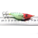 5x 10cm Glow in Dark Luminous Fishing Lure Baits Fish Squid Shrimp Jigs Hooks LJ