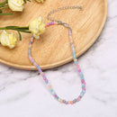 Boho Fashion Women Choker Colorful Beads Chain Women Charm Necklace Jewelry G Gw