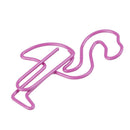 12pcs Cute Flamingo Bookmark Paper Clip Hollow Metal Binder Office Supplie Bj