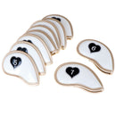 10pcs/pack Iron Club Headcover Head Cover Thick PU Leather Smooth Surface GolfOZ