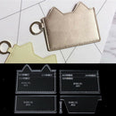 5Pcs Clear Acrylic Stencil Templates Handmade Wallet Purse for Women Girls