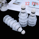 12 Pcs White Plastic Badminton Ball Shuttlecocks Sport Training Sport PG FT