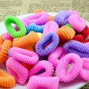90Pcs/ Pack Elastic Candy Color Baby Girls' Towel Hair Ropes Kids' Hair Bands M&