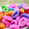 90Pcs/ Pack Elastic Candy Color Baby Girls' Towel Hair Ropes Kids' Hair Bands M&
