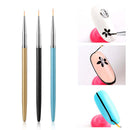 3 Pcs/Set Nail DIY Art Lines Painting Pen Brush Metal Alloy Polish Tips Flower