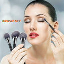 10x Makeup Brushes Nylon Wool with Wooden Handle Eye Shadow Foundation Brush Kit