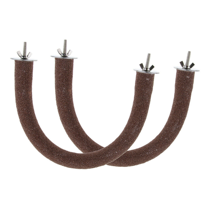2 Pcs U Shape Bird Perch For Parakeets Cockatiels