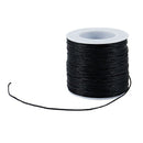 Roll Waxed Cotton Cords Wax String Cording for Beads Jewelry black 1.0mm