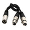 Acoustic Balance 3-Pin XLR Female To Dual 2 Male Splitter Microphone Cable