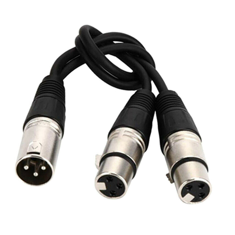 Acoustic Balance 3-Pin XLR Female To Dual 2 Male Splitter Microphone Cable