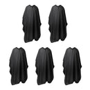 5x Salon Hair Cut Cutting Cape Apron Stretch Out Hand Waterproof Black