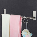 Single Rod Towel Rack Stainless Steel Bathroom Towel Holder Punch Free Bath