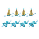 4 Pcs Crown Hat Dog Cat Party Cap Bowknot Headwear Pet Grooming Accessory