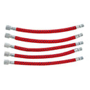 5 Pieces Red Air Pump Inflator Extension Hose, High Pressure Schrader Valve for