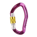 Screw Locking Mountaineering Climbing Carabiner 24KN - Purple
