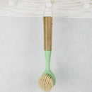 1Pcs Natural Bamboo Dish Brush Hand Brush over Wood Handle and Stiff Bristl