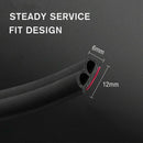 2x 5M B Trim Rubber Strip Universal Car Door Edge Seal Weather-strip 12*6mm