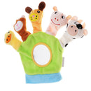 Game Finger Puppet Glove with Five Plush Animals Kids Educational Toys