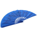 Plastic Frame Dragon Printed Sports Folding Hand Fan Royal Blue O2B1