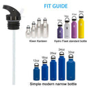 Water Drinking With Lid For Straw Flip Lids Cap Mouth Water Bottle With Straws
