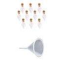 10pcs Clear Glass Cork Bottles Vial Wishing Bottle DIY